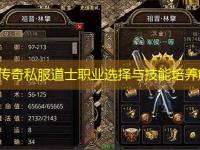 新开传奇私服道士职业选择与技能培养解析