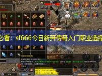 新手必看：sf666今日新开传奇入门职业选择指南